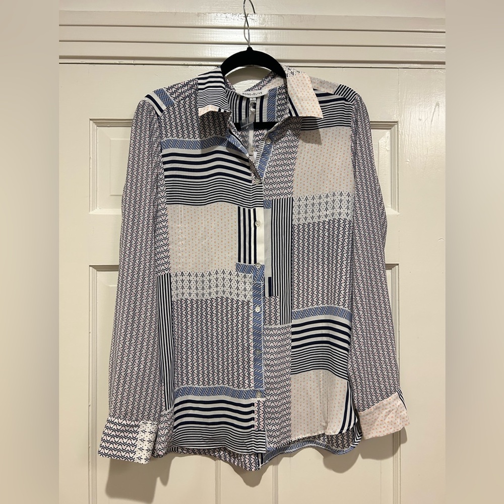 Rose & Olive Printed Blouse L